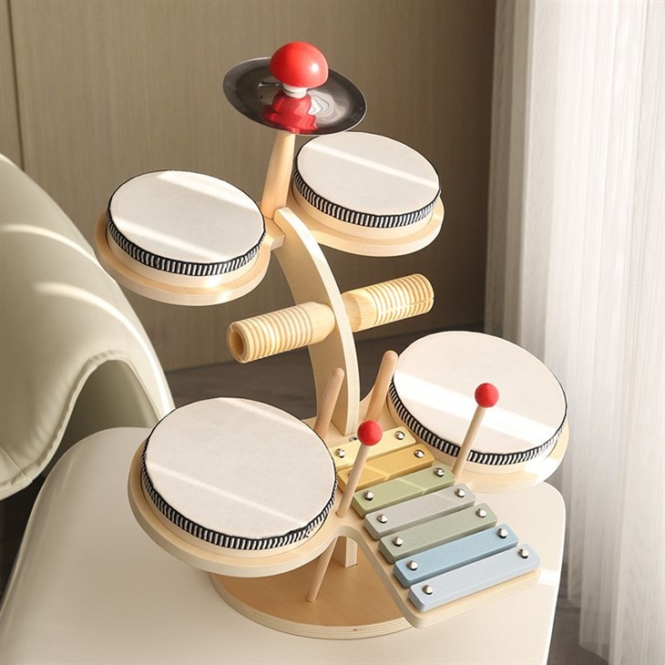 Wooden Drum Set Toy