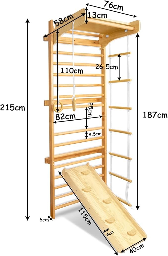 WoodenLadder Wall Bars For Kids